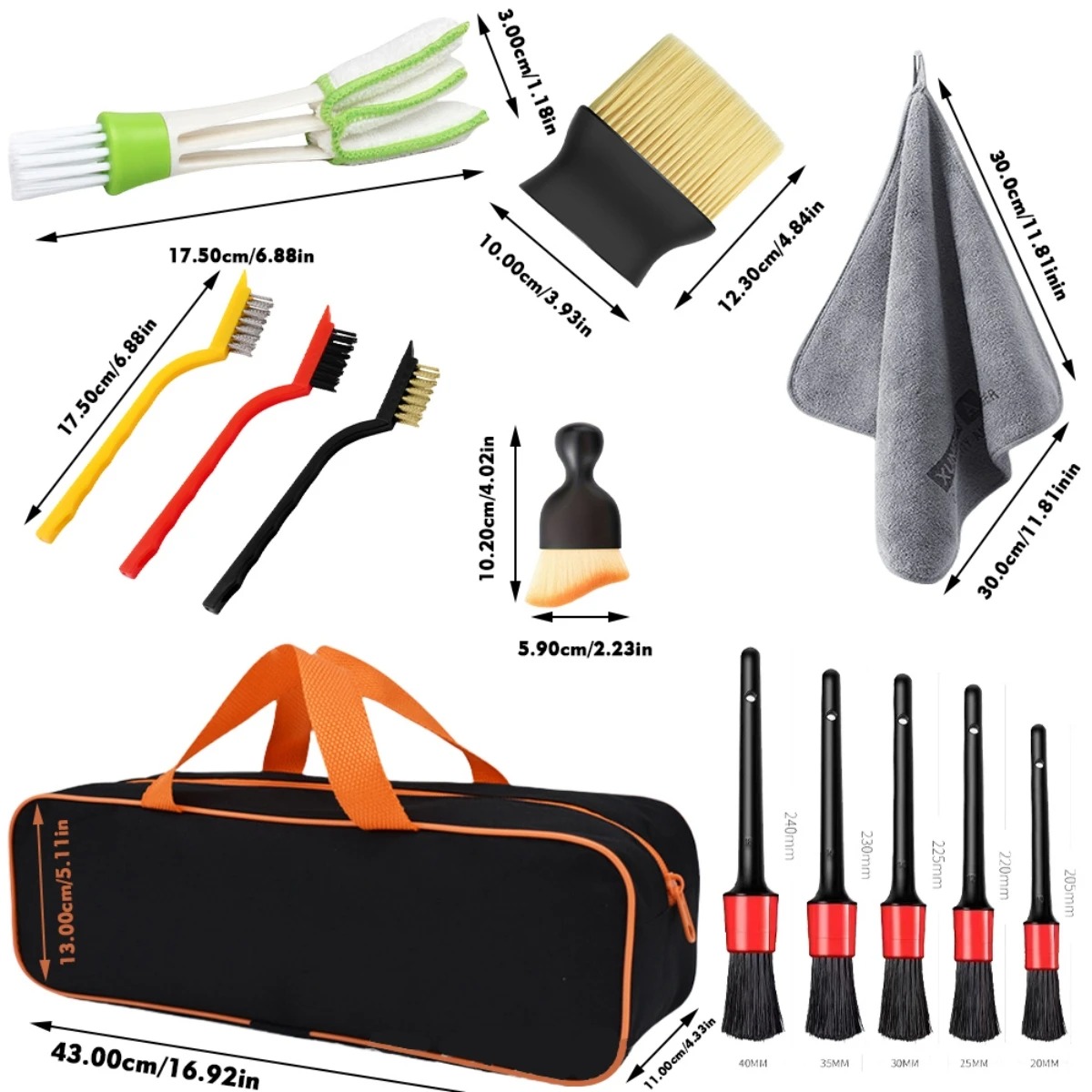 Kit de Escovas para Limpeza e  - Dirt Brush Interior avaliação e preço